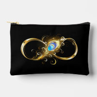 Infinity with Golden Peacock Feather