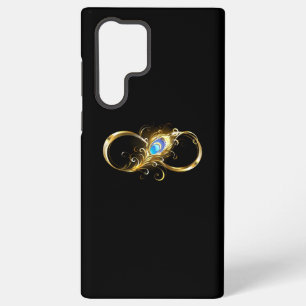 Infinity with Golden Peacock Feather Samsung Galaxy Case