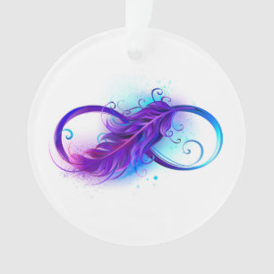 Infinity with purple feather