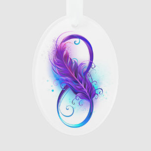 Infinity with purple feather
