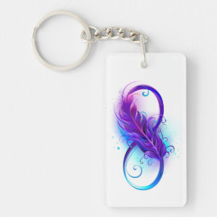 Infinity with purple feather