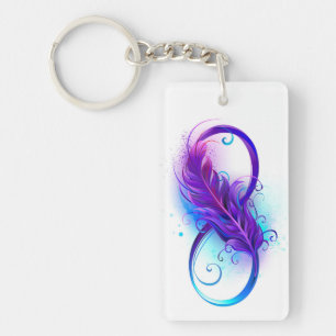 Infinity with purple feather