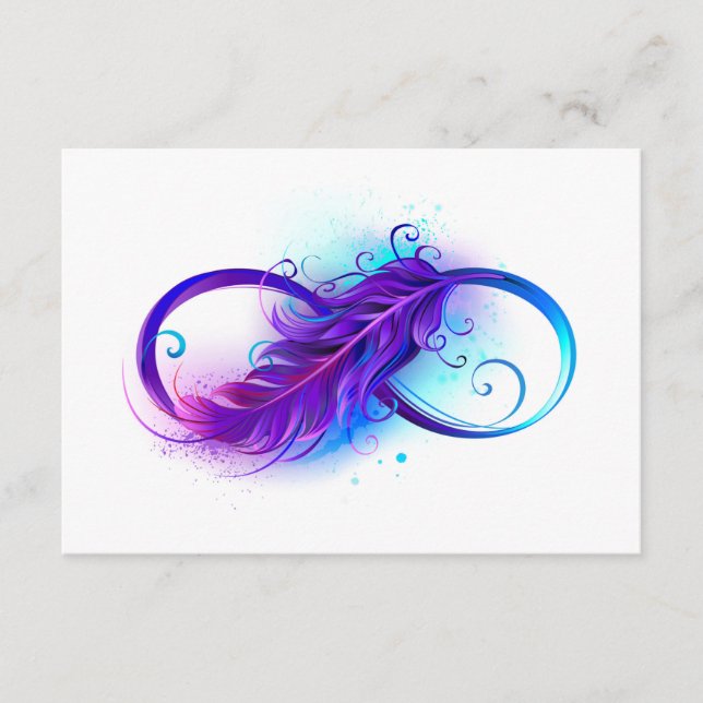 Infinity with Purple Feather Advice Card (Front)