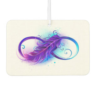Infinity with Purple Feather Air Freshener