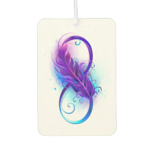 Infinity with Purple Feather Air Freshener