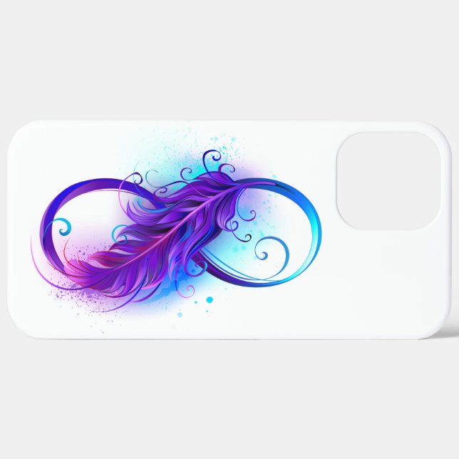 Infinity with Purple Feather Case-Mate iPhone Case (Back / Right)