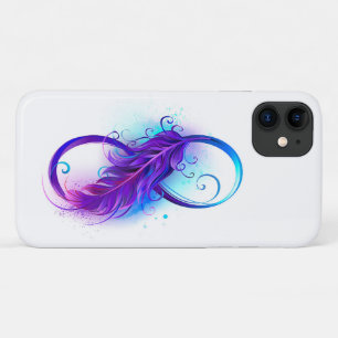 Infinity with Purple Feather iPhone 11 Case