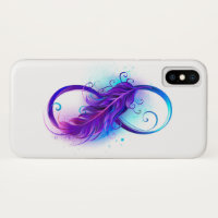 Infinity with Purple Feather