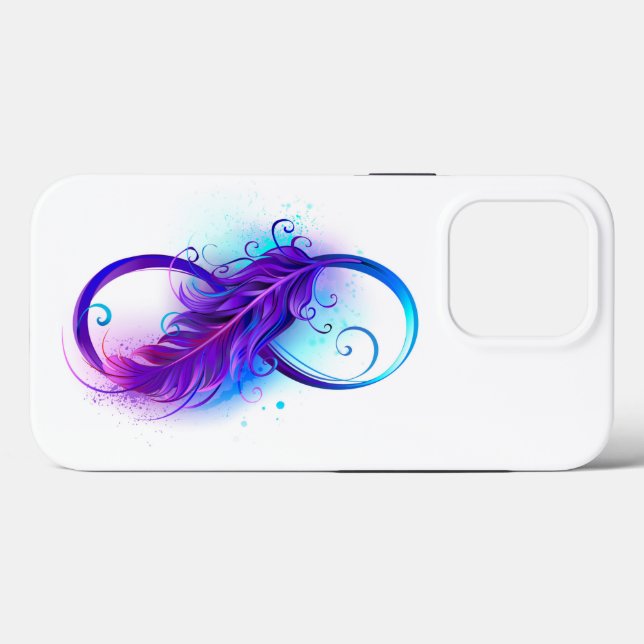 Infinity with Purple Feather Case-Mate iPhone Case (Back (Horizontal))