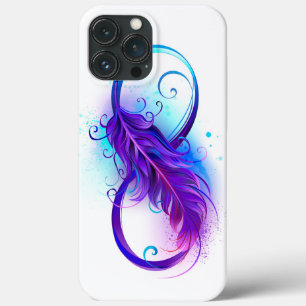 Infinity with Purple Feather iPhone 13 Pro Max Case