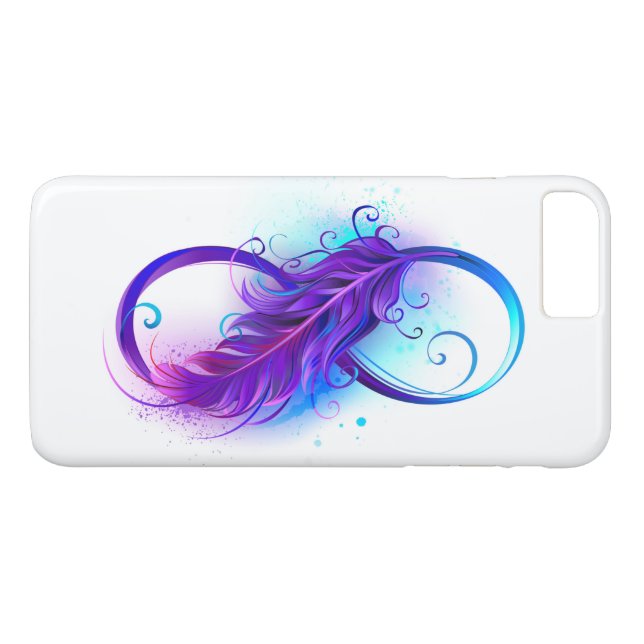 Infinity with Purple Feather Case-Mate iPhone Case (Back (Horizontal))