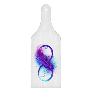 Infinity with Purple Feather Cutting Board