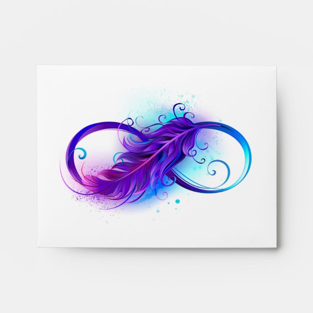 Infinity with Purple Feather Envelope (Front)