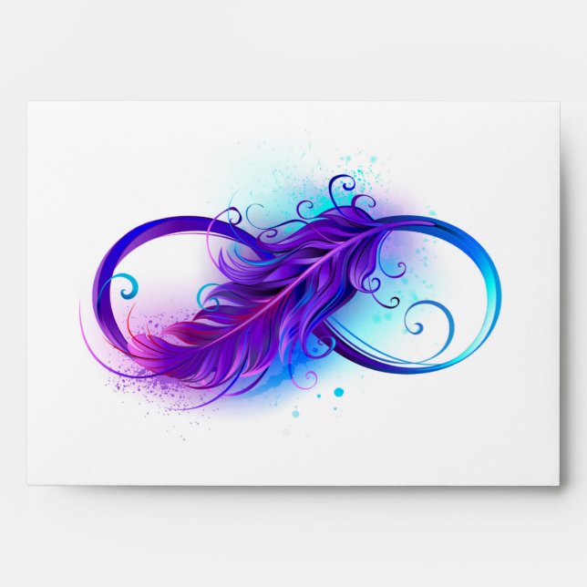 Infinity with Purple Feather Envelope (Front)