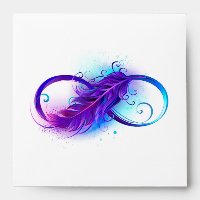 Infinity with Purple Feather Envelope (Front)