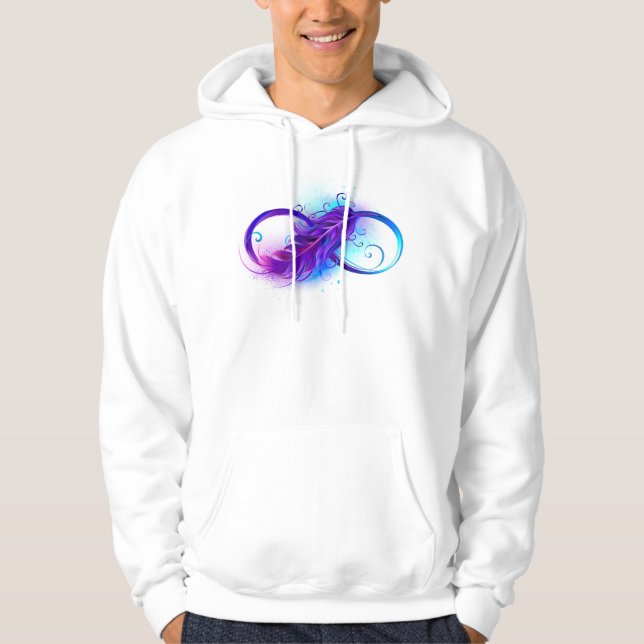 Infinity with Purple Feather Hoodie (Front)