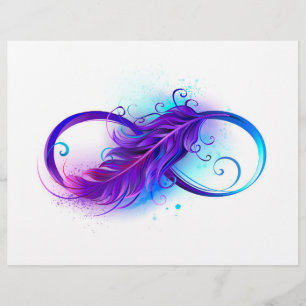 Infinity with Purple Feather Letterhead