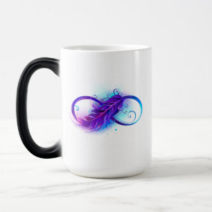 Infinity with Purple Feather Magic Mug
