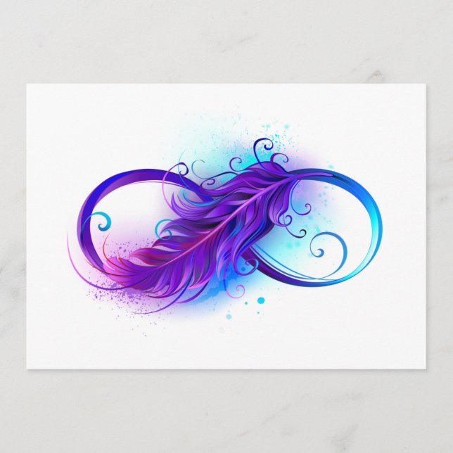 Infinity with Purple Feather Menu (Front)