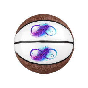 Infinity with Purple Feather Mini Basketball