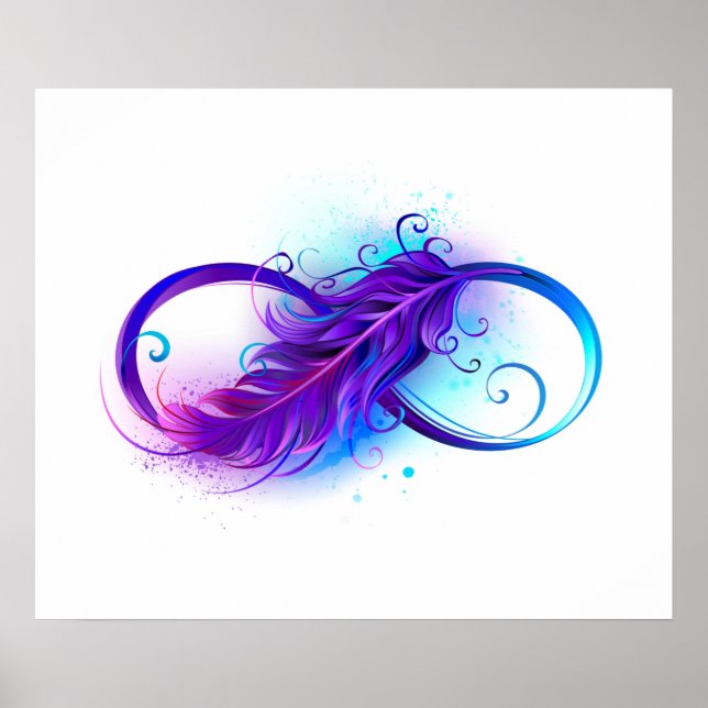 Infinity with Purple Feather Poster (Front)