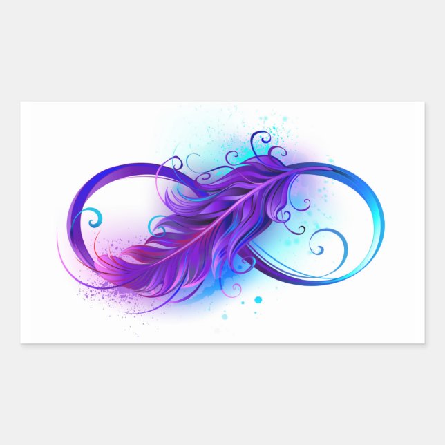 Infinity with Purple Feather Sticker (Front)