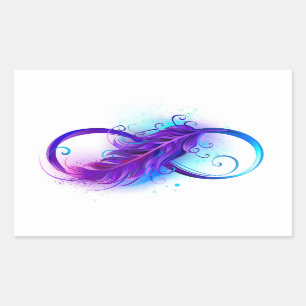 Infinity with Purple Feather Sticker
