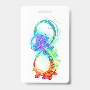 Infinity with Rainbow Jellyfish Badge