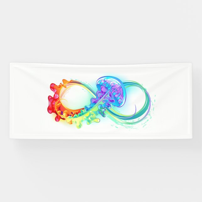 Infinity with Rainbow Jellyfish Banner (Horizontal)