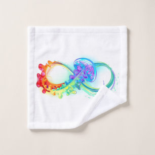 Infinity with Rainbow Jellyfish Bath Towel Set