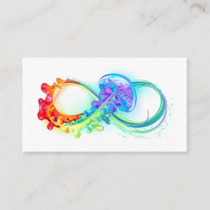 Infinity with Rainbow Jellyfish Business Card