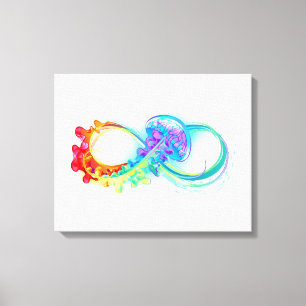 Infinity with Rainbow Jellyfish Canvas Print