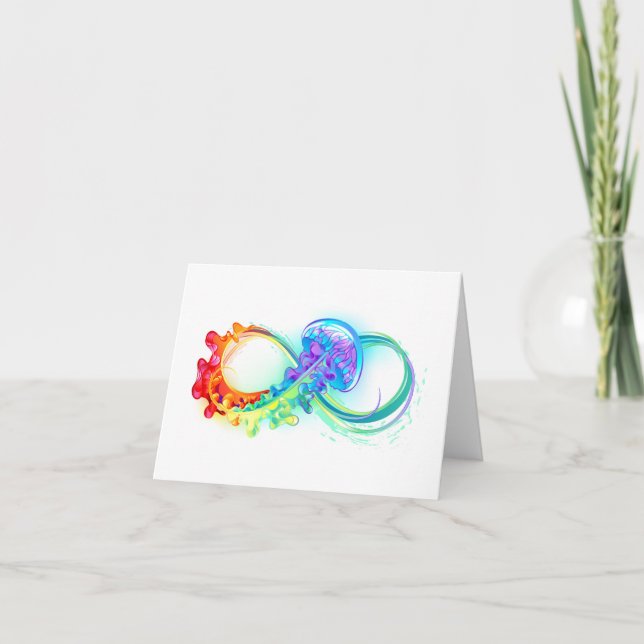 Infinity with Rainbow Jellyfish Card (Front)