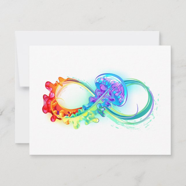 Infinity with Rainbow Jellyfish Card (Front)