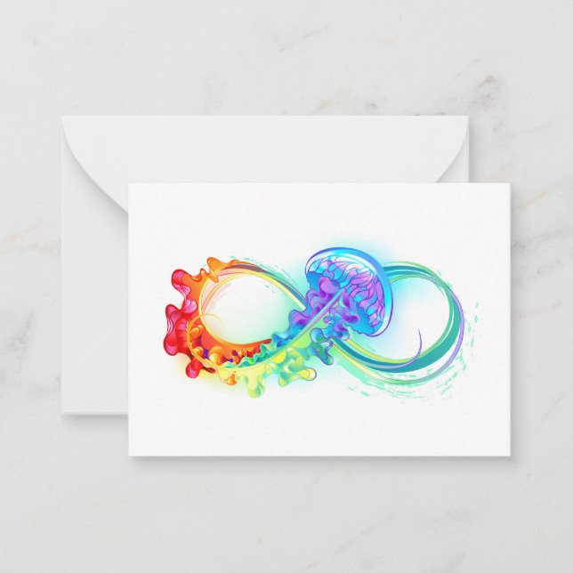 Infinity with Rainbow Jellyfish Card (Front)