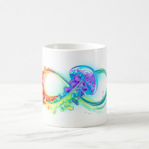 Infinity with Rainbow Jellyfish Coffee Mug