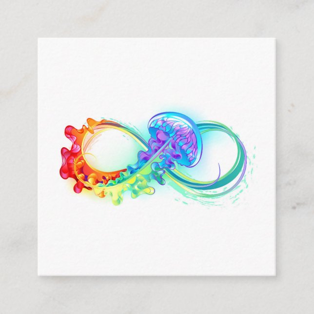 Infinity with Rainbow Jellyfish Enclosure Card (Front)