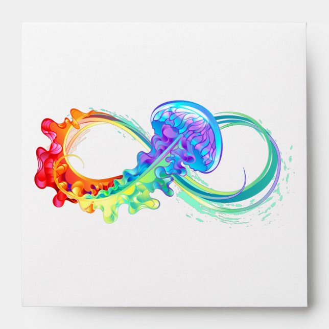 Infinity with Rainbow Jellyfish Envelope (Front)