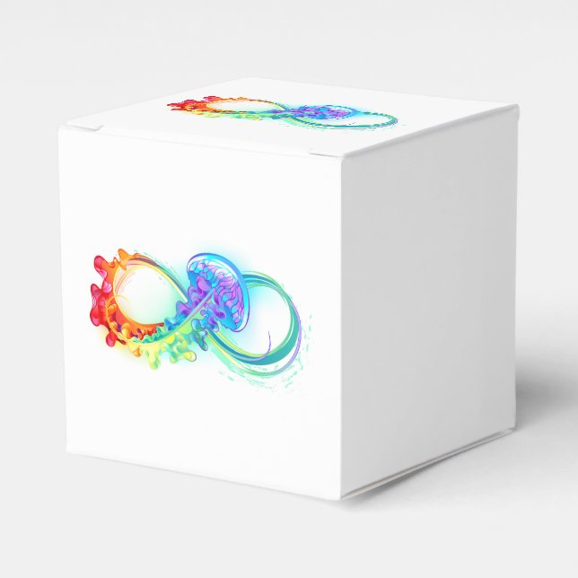 Infinity with Rainbow Jellyfish Favor Box (Front Side)
