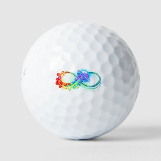 Infinity with Rainbow Jellyfish Golf Balls (Front)