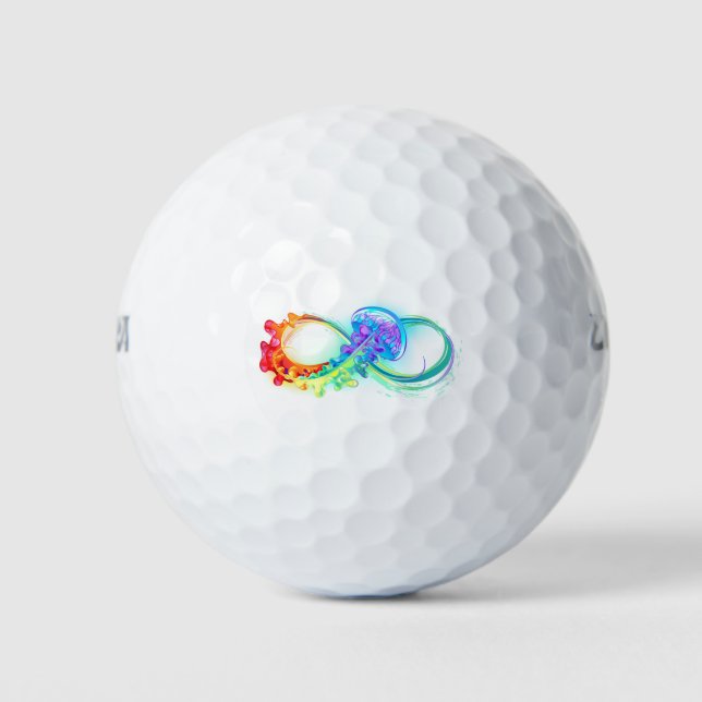 Infinity with Rainbow Jellyfish Golf Balls (Front)