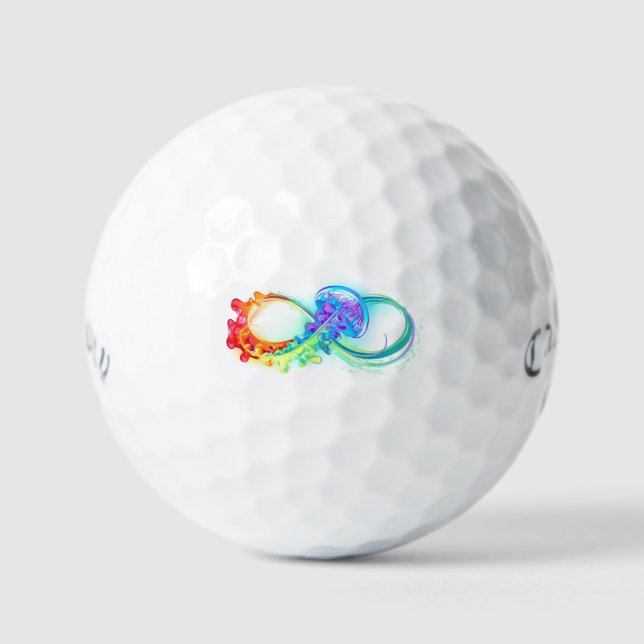 Infinity with Rainbow Jellyfish Golf Balls (Front)
