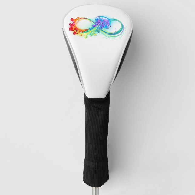 Infinity with Rainbow Jellyfish Golf Head Cover (Front)