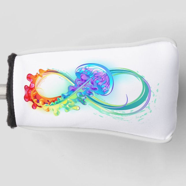 Infinity with Rainbow Jellyfish Golf Head Cover (Front)
