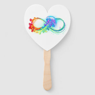 Infinity with Rainbow Jellyfish Hand Fan