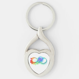 Infinity with Rainbow Jellyfish Keychain