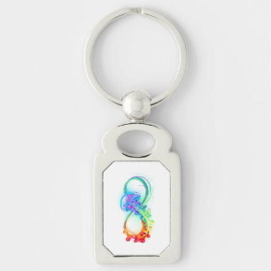 Infinity with Rainbow Jellyfish Keychain