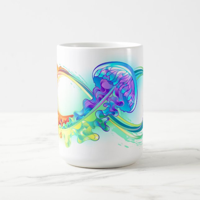Infinity with Rainbow Jellyfish Magic Mug (Center)