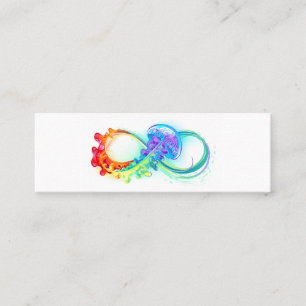 Infinity with Rainbow Jellyfish Mini Business Card