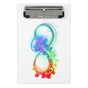 Infinity with Rainbow Jellyfish Mini Clipboard